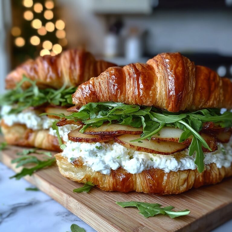 Apple Goat Cheese Croissant Sandwiches with Honey and Cinnamon Recipe