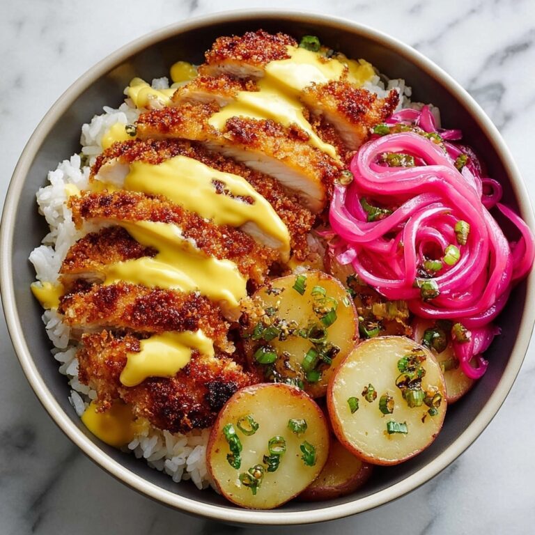 Crispy Chicken Cutlet Bowls with Honey Dijon Drizzle Recipe