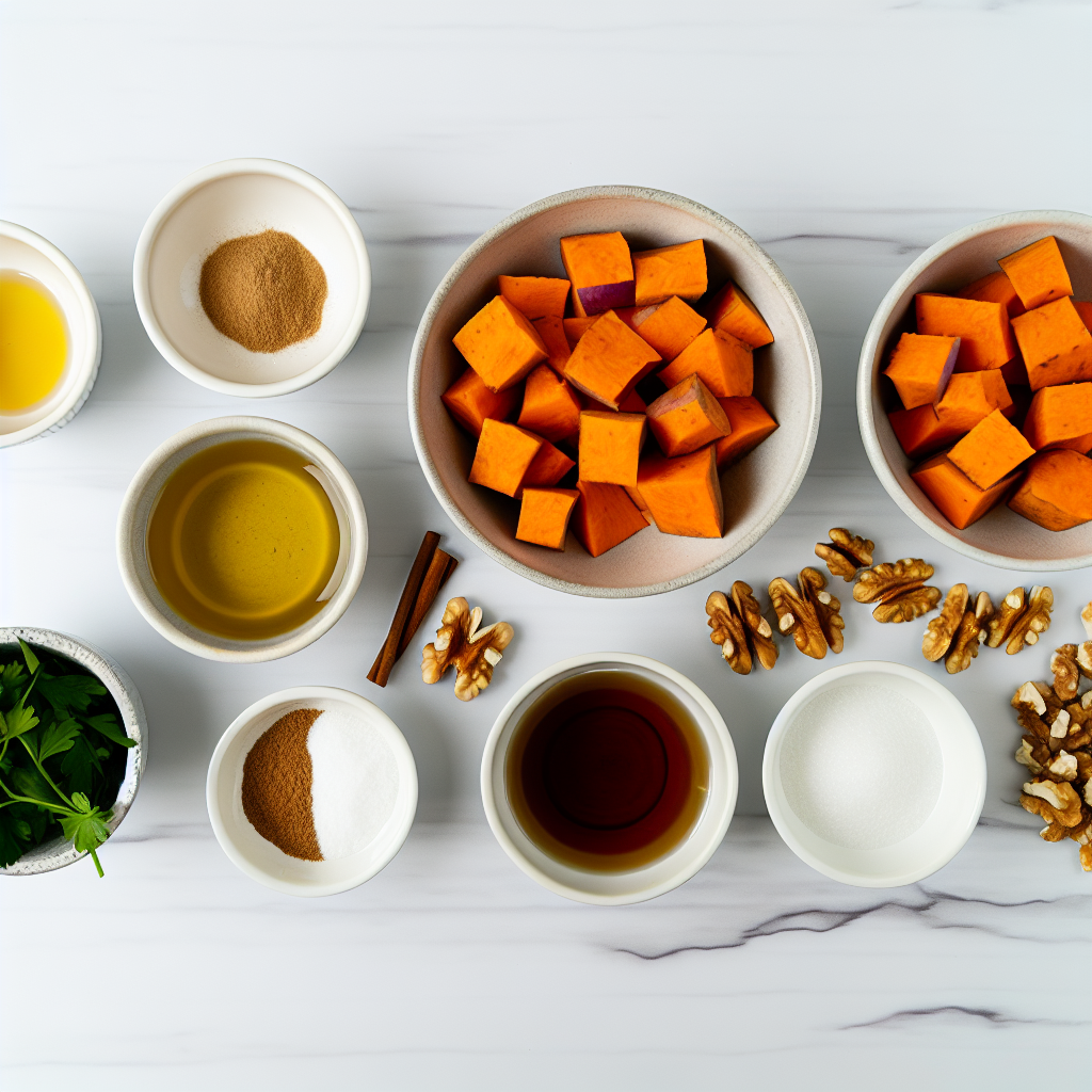 Walnut Maple Roasted Sweet Potatoes Recipe - Recipe Image