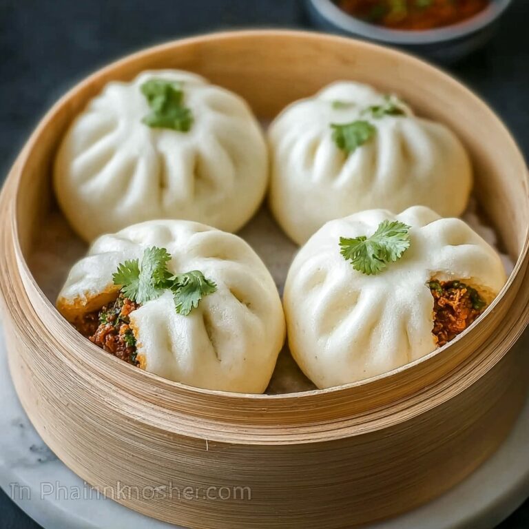 Steamed Bao Buns with Spicy Tempeh and Fresh Veggies Recipe