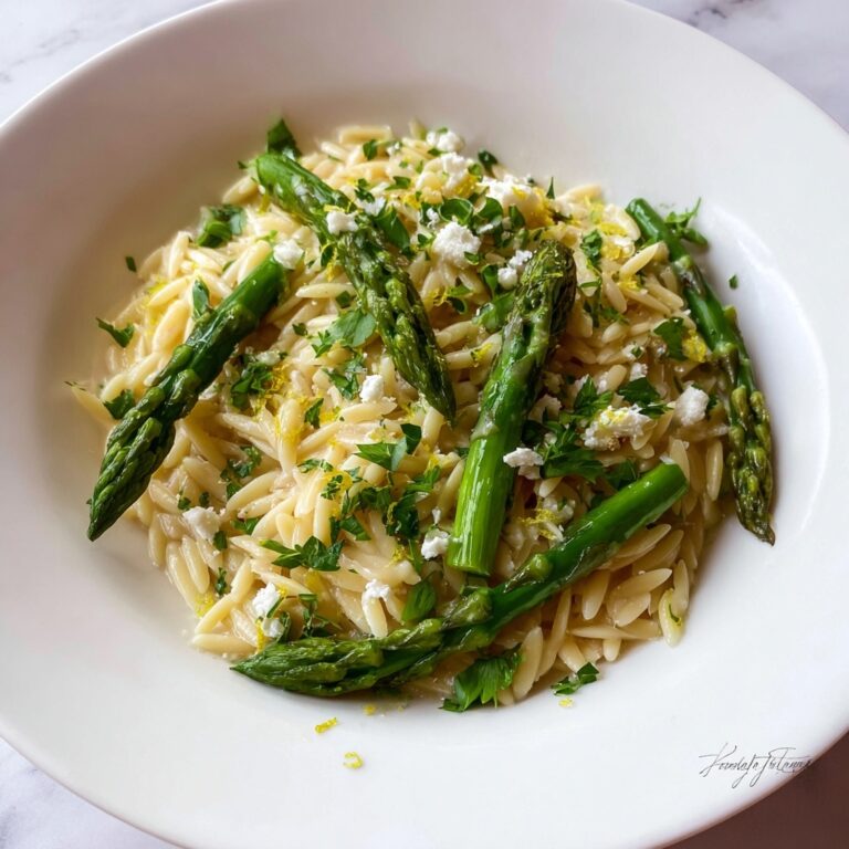 Orzo with Asparagus & Feta Recipe