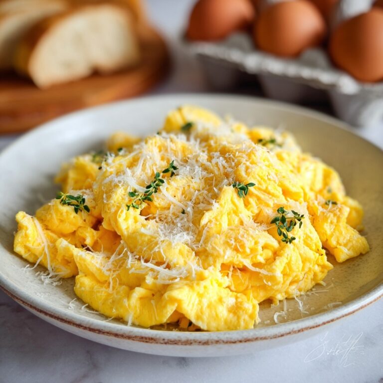 Fluffy Scrambled Eggs with Cheddar Cheese Recipe