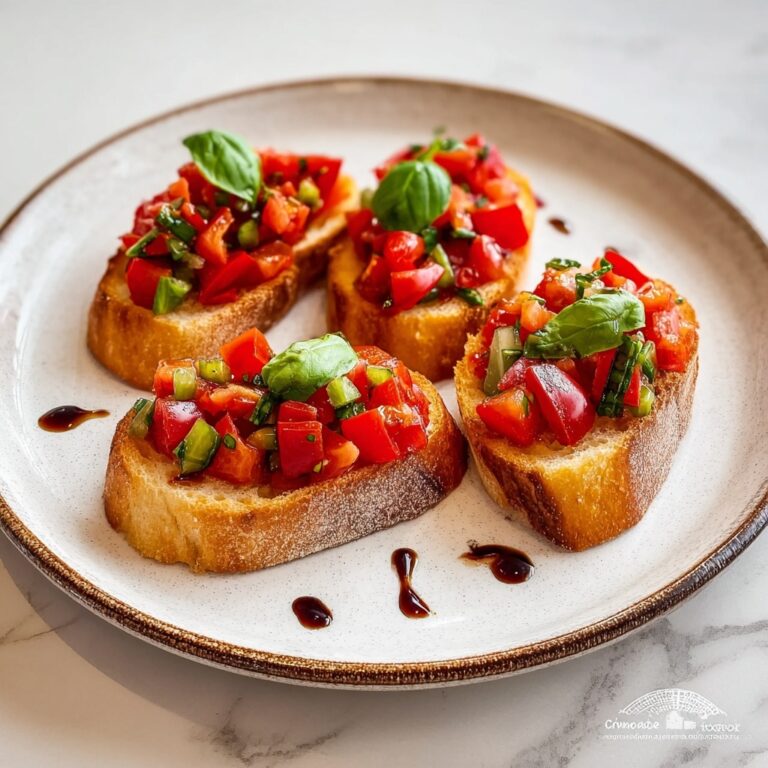 Fire-Roasted Tomato and Pepper Bruschetta Recipe