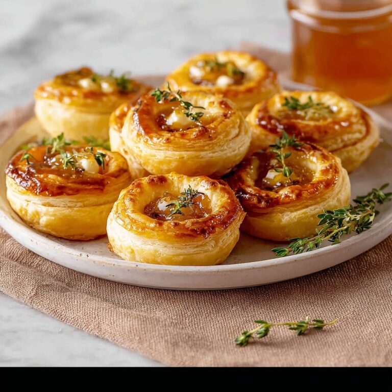 Puff Pastry Brie Bites with Fig Jam, Thyme, and Honey Recipe