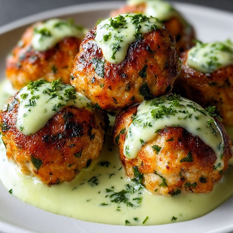 Salmon Balls with Creamy Avocado Cilantro Sauce Recipe