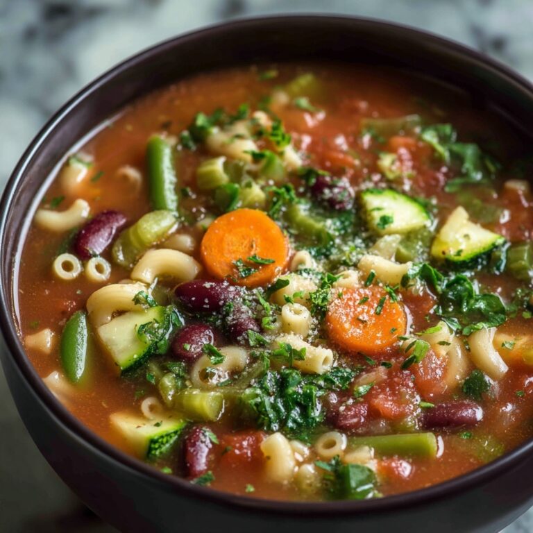 Olive Garden-Inspired Minestrone Soup: Hearty, Wholesome & Full of Flavor Recipe