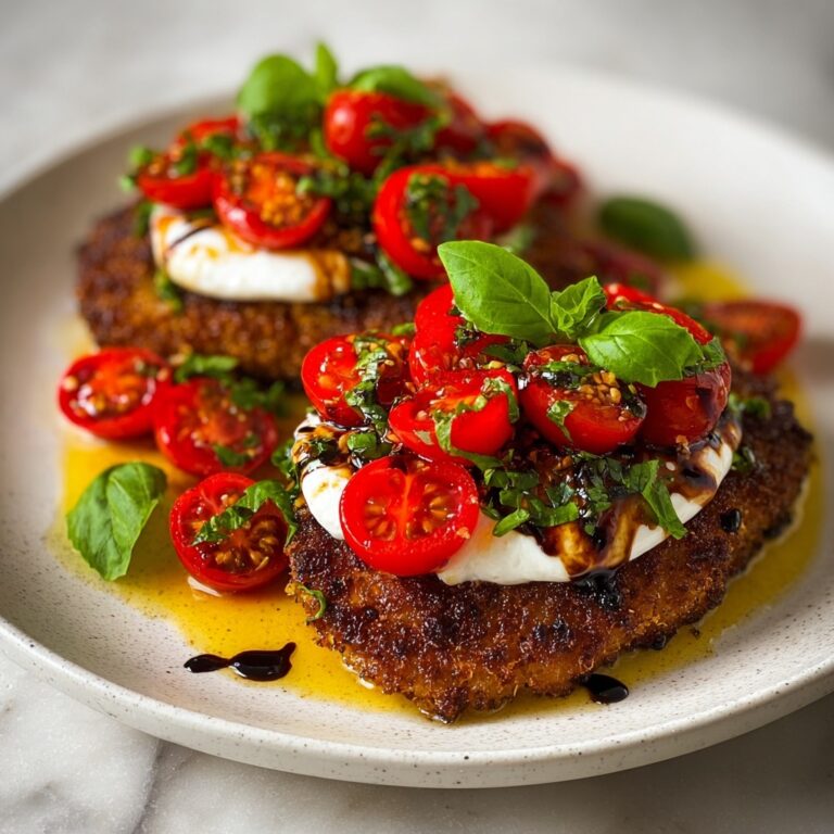 Italian Basil Chicken Cutlets with Tomato and Burrata Recipe