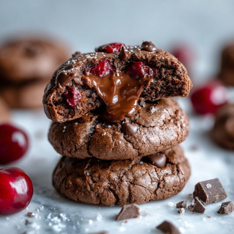 Chocolate Cherry Cookies with Ganache Filling Recipe