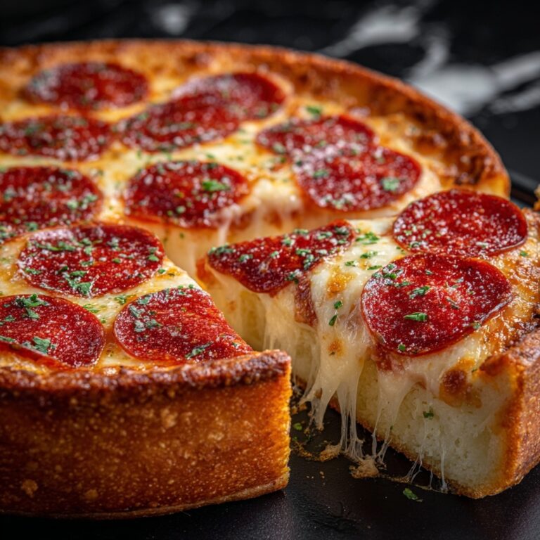 Stuffed Crust Pepperoni Pizza Recipe