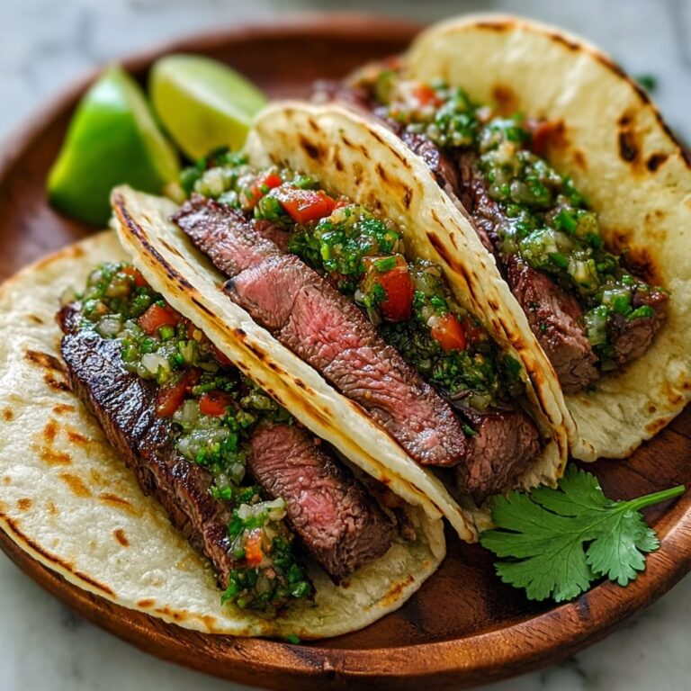 Lime & Cilantro Steak Tacos Recipe