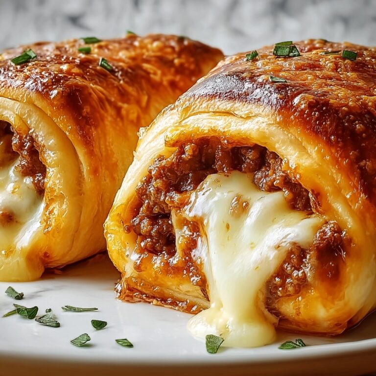 Cheesy Ground Beef Stuffed Bread Roll Recipe