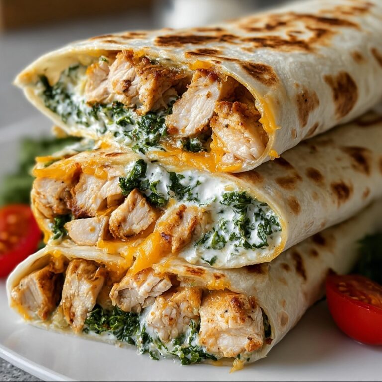 Garlic Chicken Wraps with Cheese and Veggies Recipe