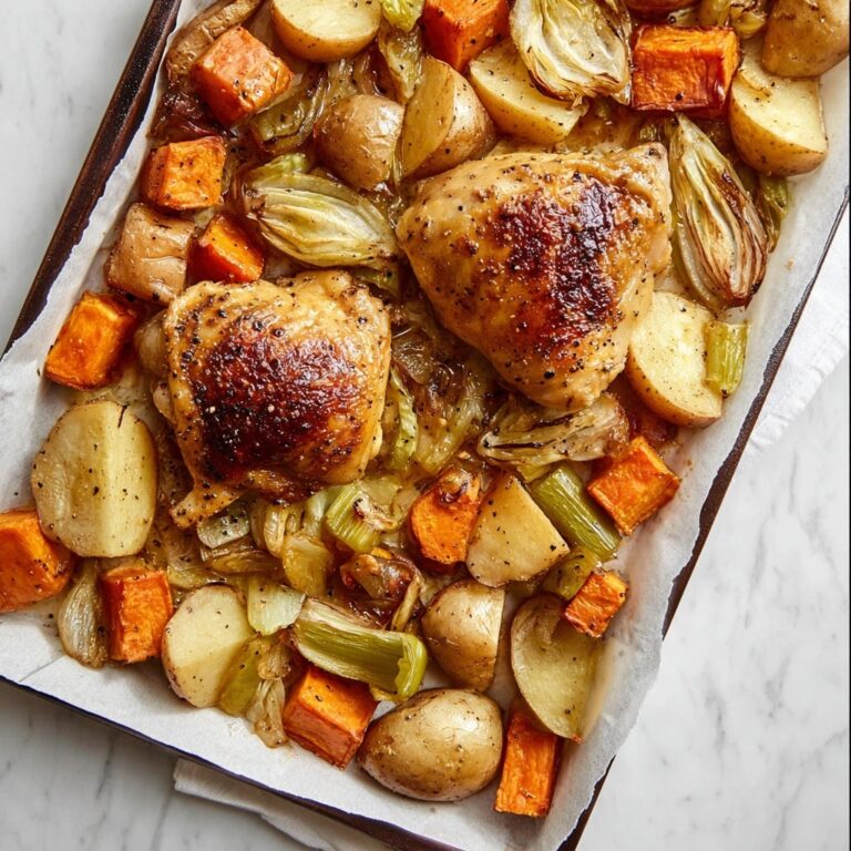 Crispy Roasted Chicken Thighs with Veggies and Honey-Ginger Marinade Recipe