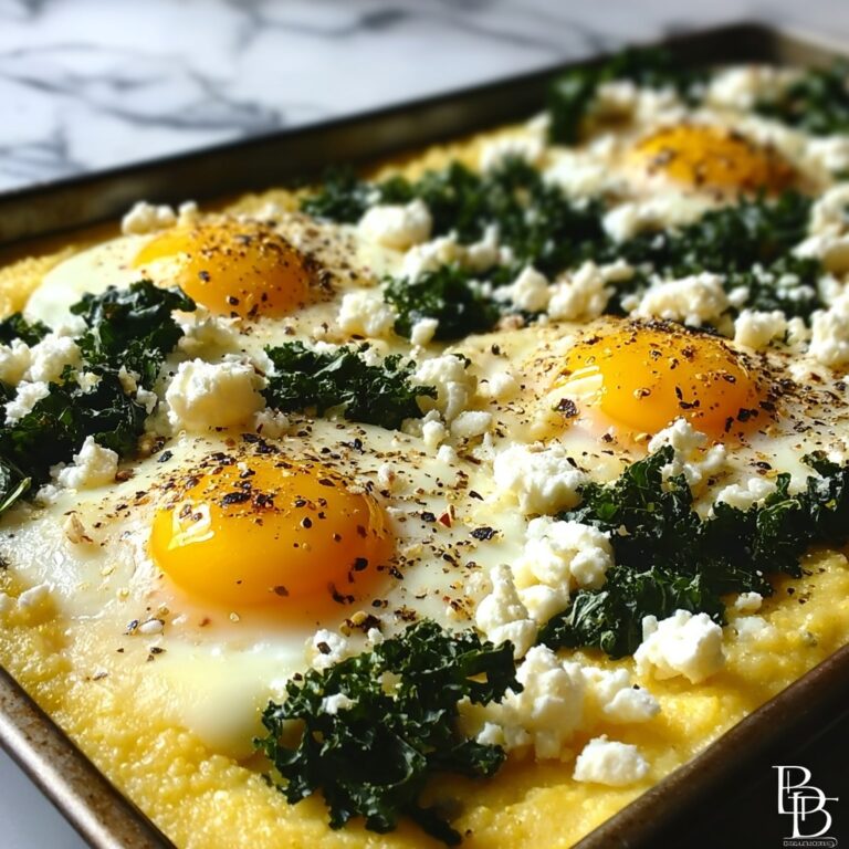 Creamy Corn Polenta With Baked Eggs and Fresh Greens Recipe