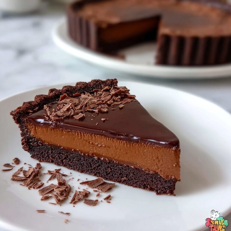 French Chocolate Flan Custard Tart Recipe