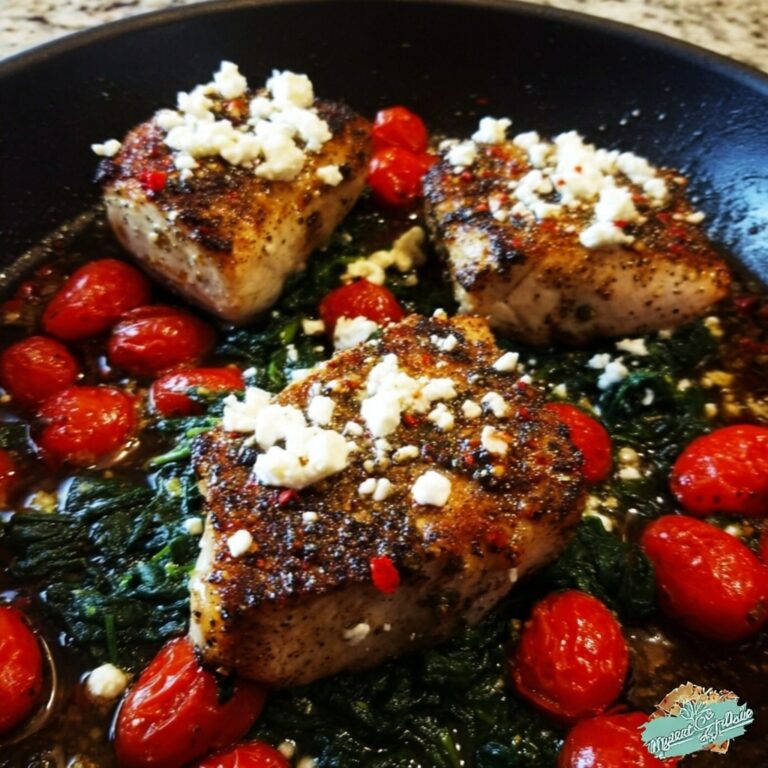 Garlic Parmesan Chicken with Cherry Tomatoes, Spinach, and Feta Recipe