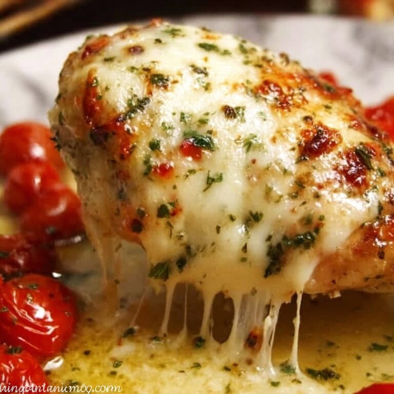 Balsamic Chicken with Mozzarella and Cherry Tomato Garnish Recipe
