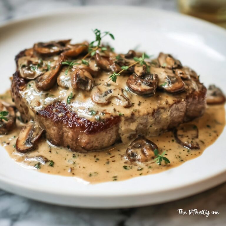 Creamy Mushroom Sauce Steak Recipe