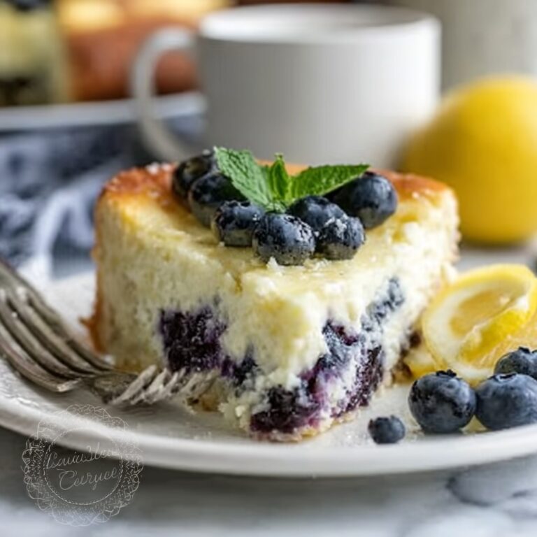 High-Protein Lemon Blueberry Breakfast Bake with Cottage Cheese Recipe