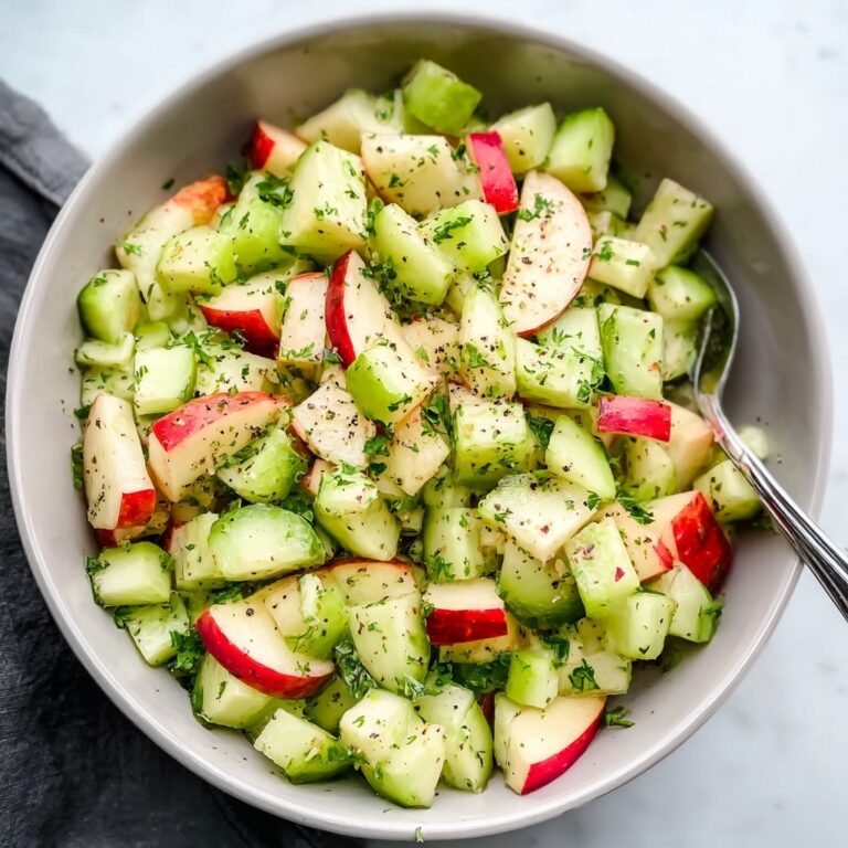 Crisp Cucumber Apple Salad with Tangy Dressing Recipe
