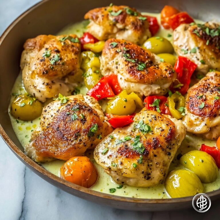 Pepperoncini Chicken Skillet: Quick, Creamy One-Pan Delight Recipe