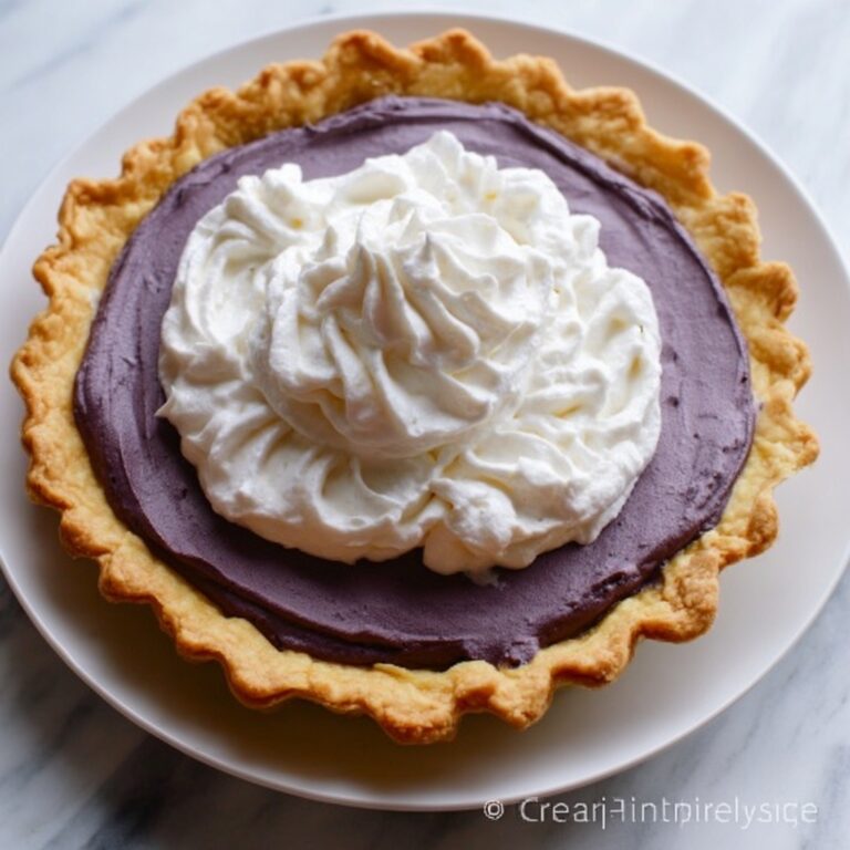 Purple Sweet Potato Pie with Swiss Meringue Topping Recipe