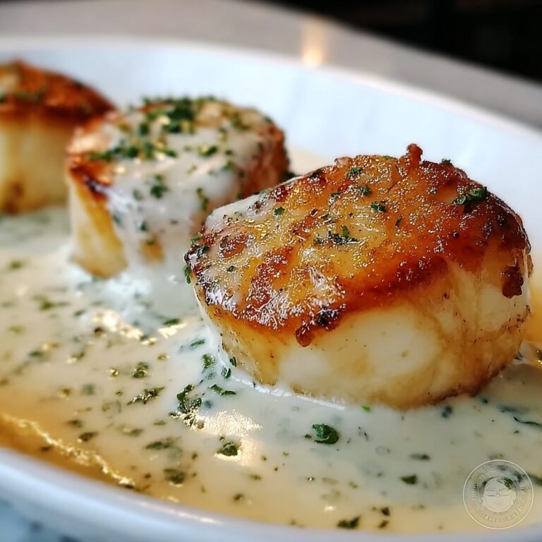 Chicken Pillows with Creamy Parmesan Sauce Recipe