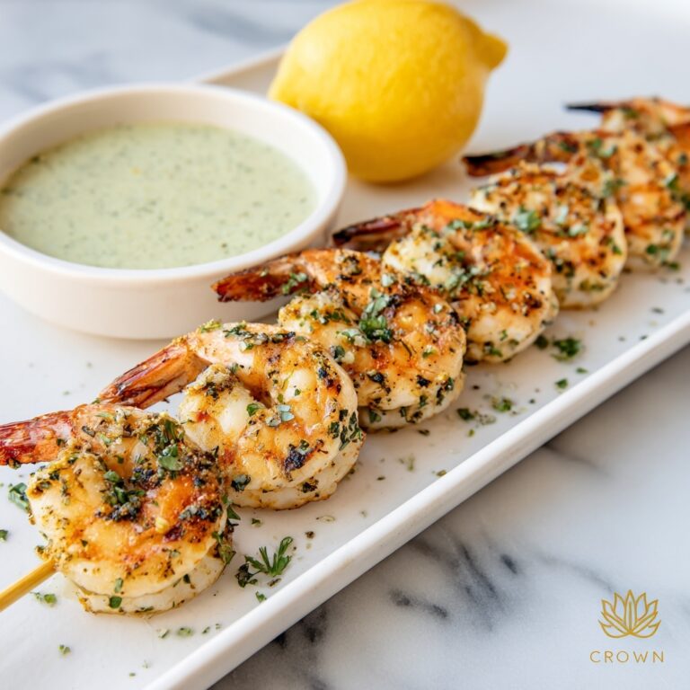 Garlic Parmesan Shrimp Skewers Recipe