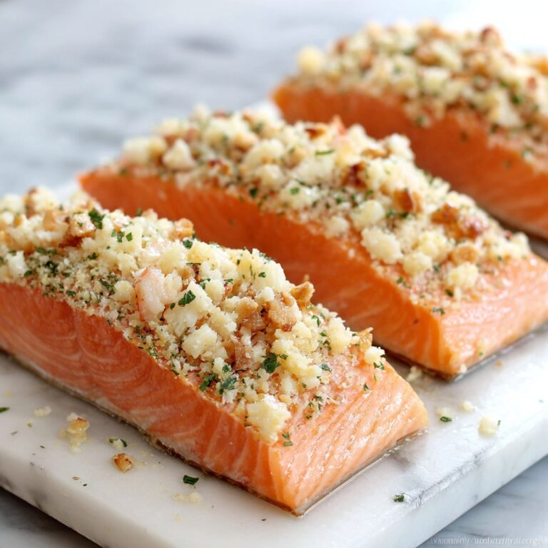 Crab and Shrimp Stuffed Salmon Recipe