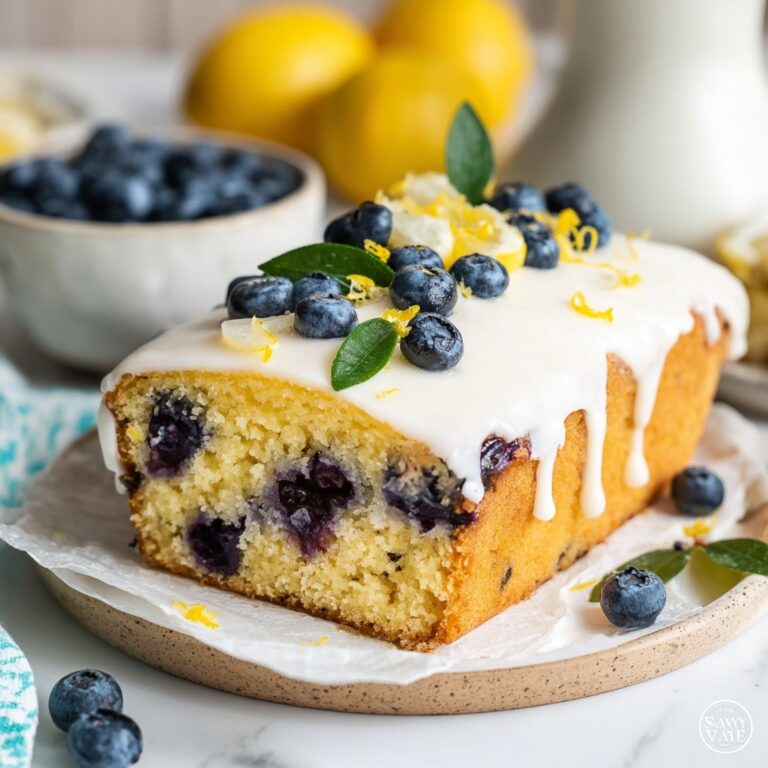 Vegan Blueberry Lemon Loaf Cake Recipe