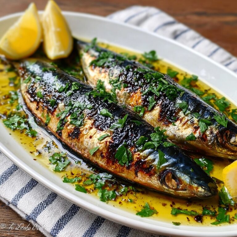 Broiled Mackerel with Lemon Butter Sauce: A Zesty Delight! Recipe