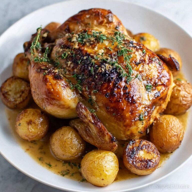 Roast Chicken with Lemon, Thyme & Spring Garlic Recipe
