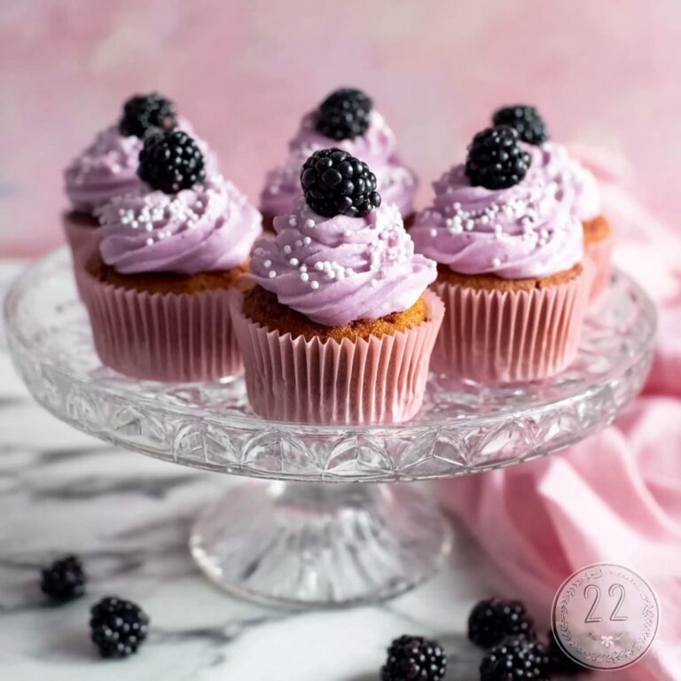 Cinnamon Cupcakes with Cashew Blackberry Frosting Recipe