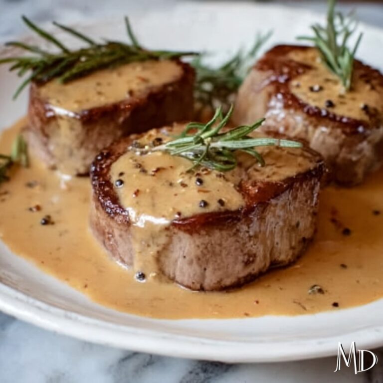 Filet Mignon with Peppercorn Sauce Recipe