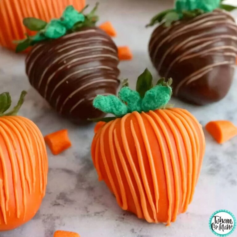 Adorable Carrot Chocolate Covered Strawberries Recipe