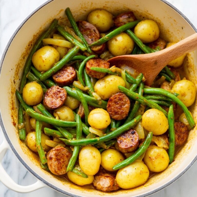 One Pot Smoked Sausage, Green Beans, and Potatoes Recipe