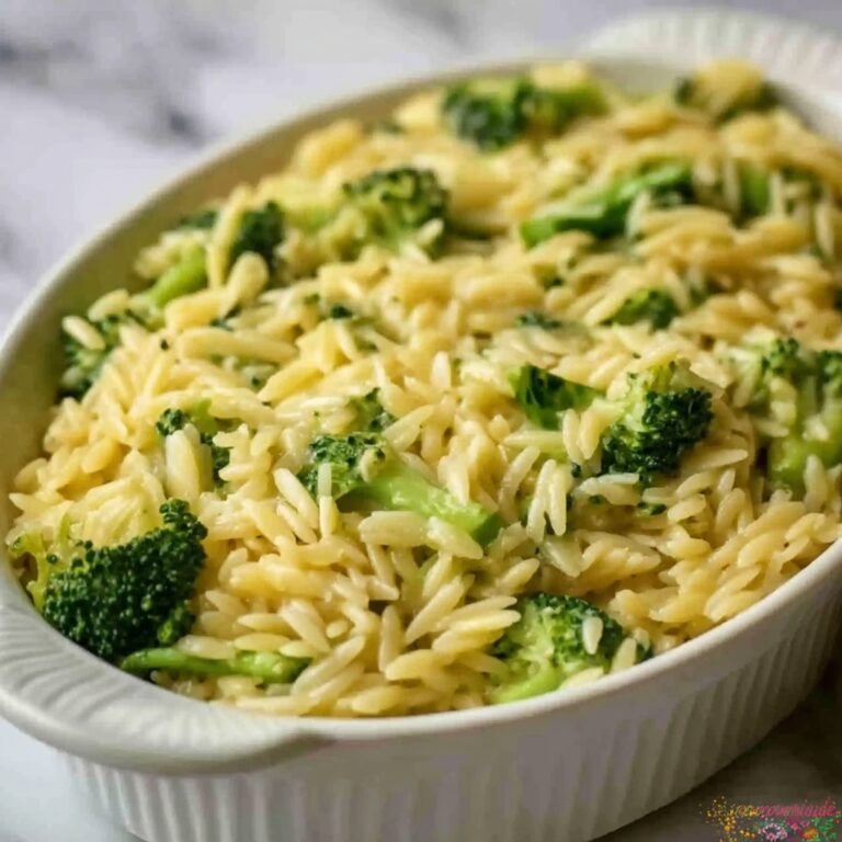 One-Pot Broccoli Cheese Orzo Recipe