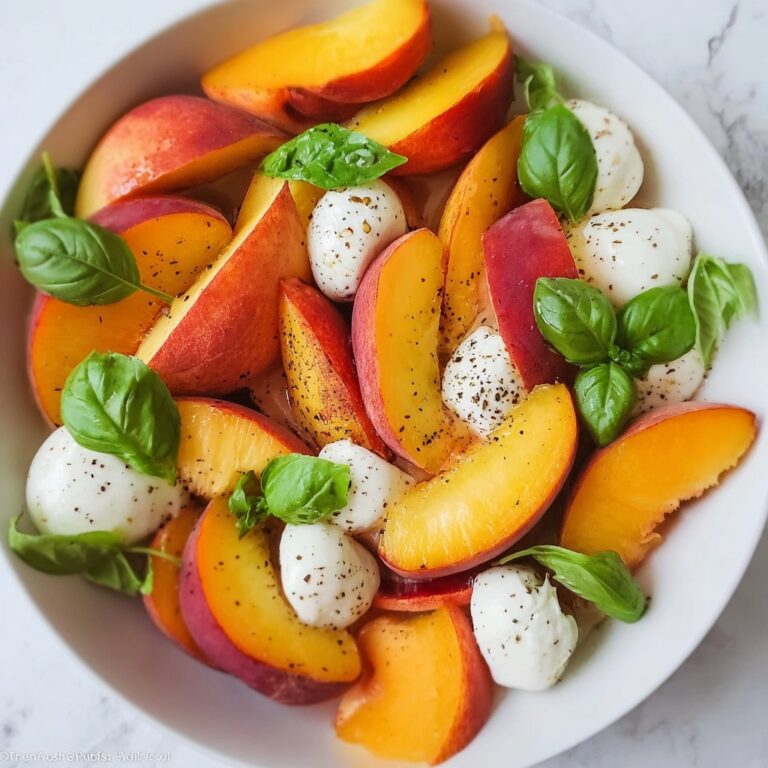 Peach Caprese Salad with Honey Balsamic Bliss Recipe