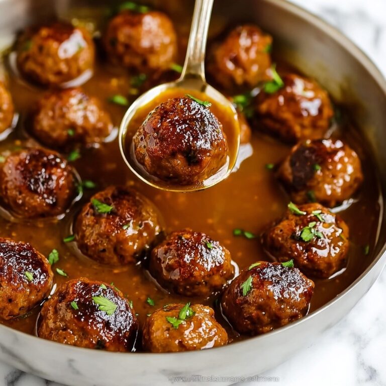 Salisbury Steak Meatballs in Rich Brown Gravy Recipe