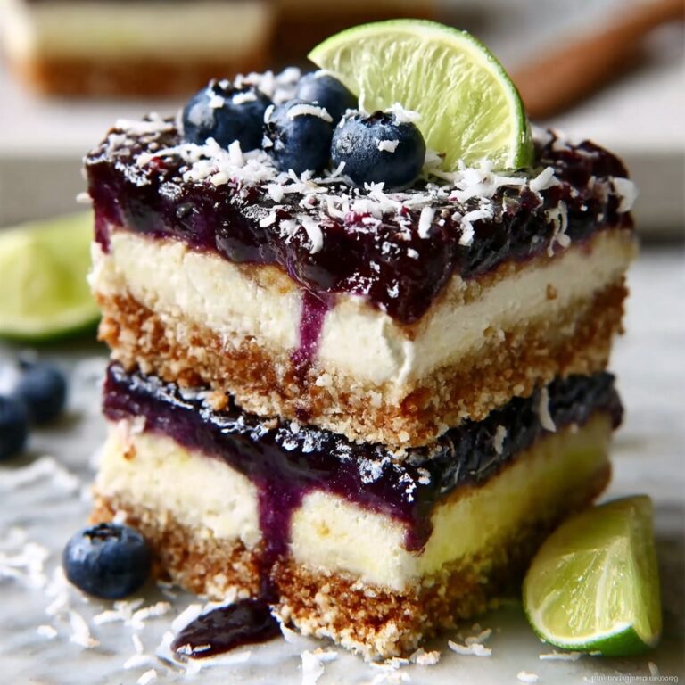 Blueberry, Lime & Coconut No-Bake Slice Recipe