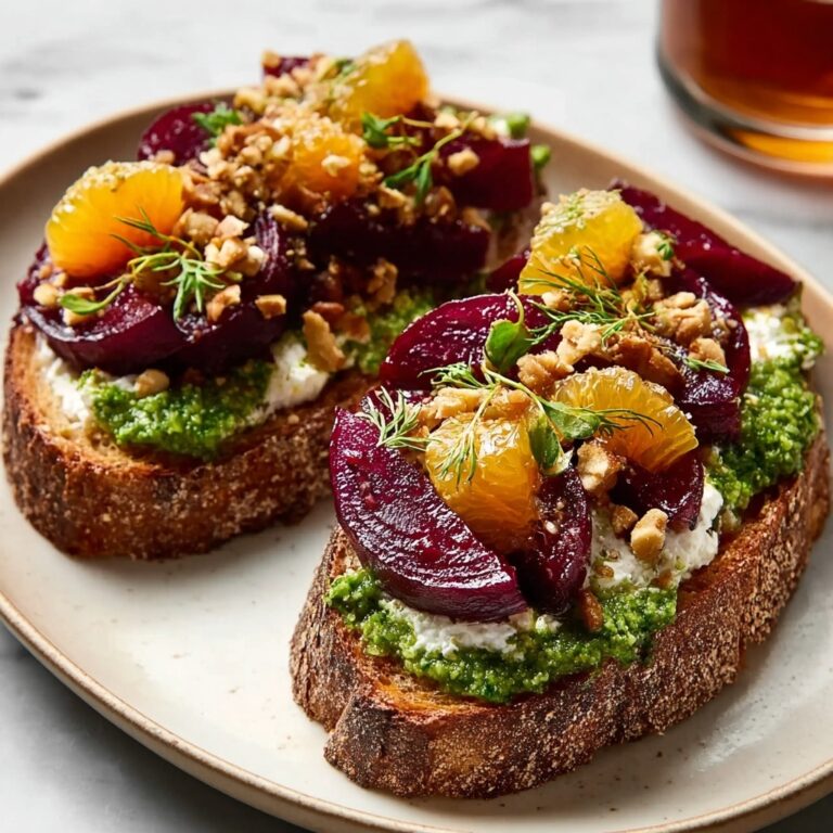 Roast Beetroot & Orange Bruschetta: A Vibrant Delight! Recipe