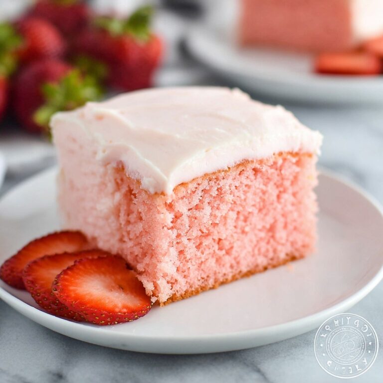 Strawberry Cake with Cream Cheese Frosting Recipe