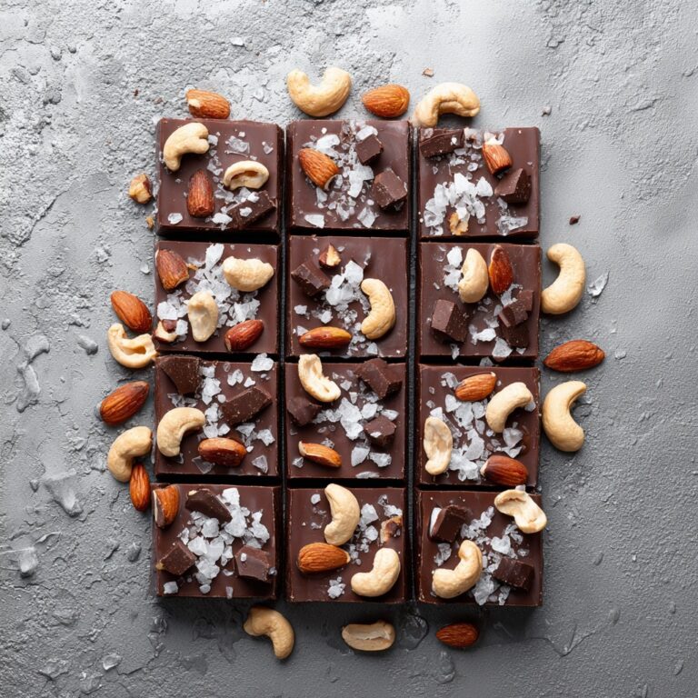 No-Bake Dark Chocolate Sea Salt Nut Bars Recipe