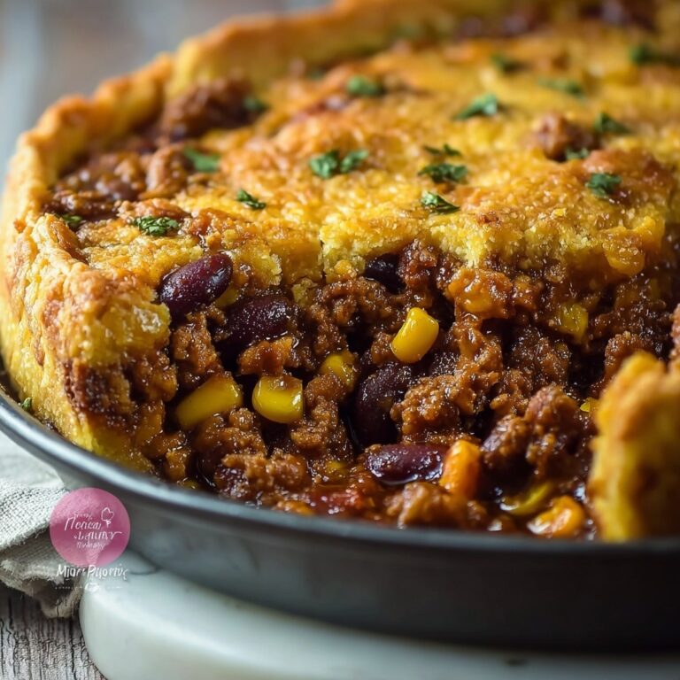 Skillet Chili Cornbread Pot Pie Recipe