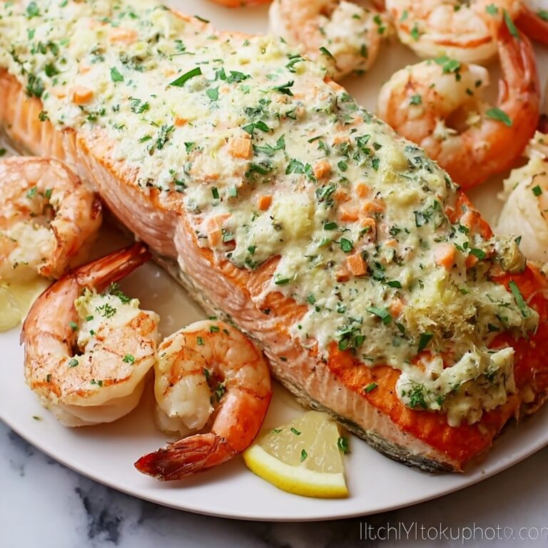 Crab and Shrimp Stuffed Salmon Recipe